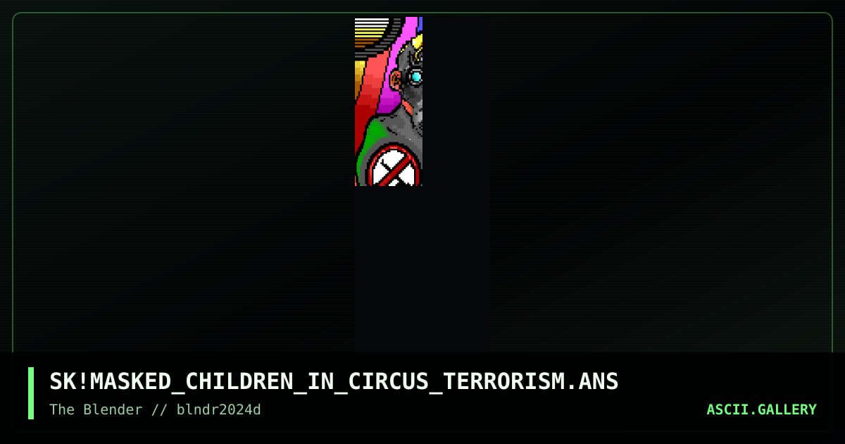 Masked children in cirus, by simonking, 2024