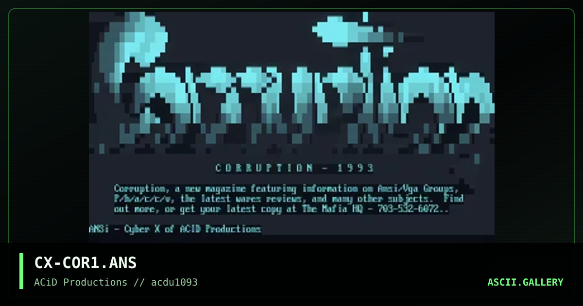 CX-COR1.ANS, by cyber x, 1993