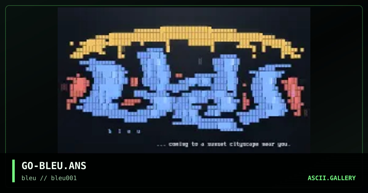 GO-BLEU.ANS, by gould, 2000