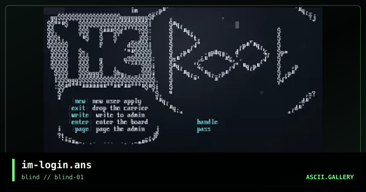 im-login.ans, by icedmouse, 1999