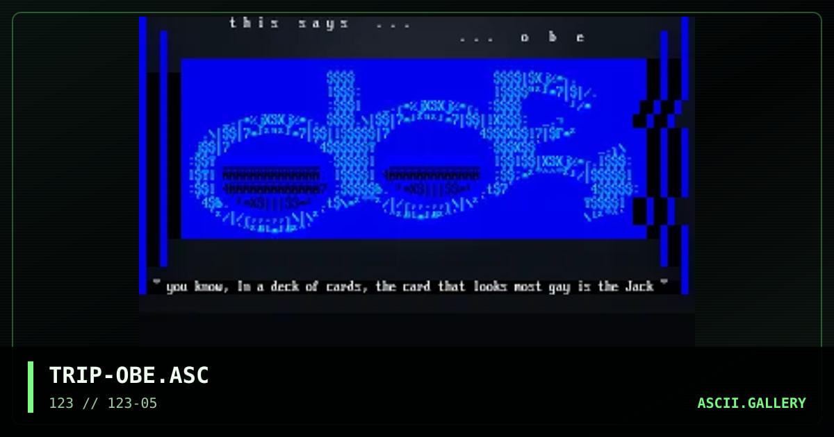 obe!, by tripulogic, 2000
