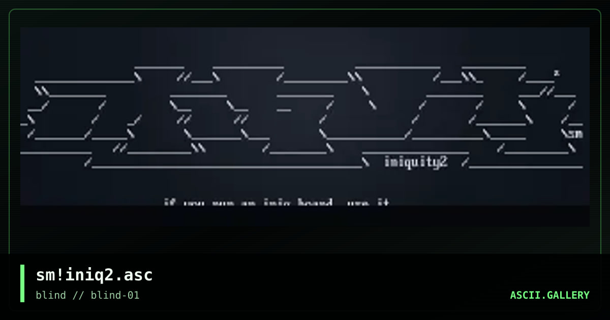 iniquity2>>release 01, by smurf, 1999