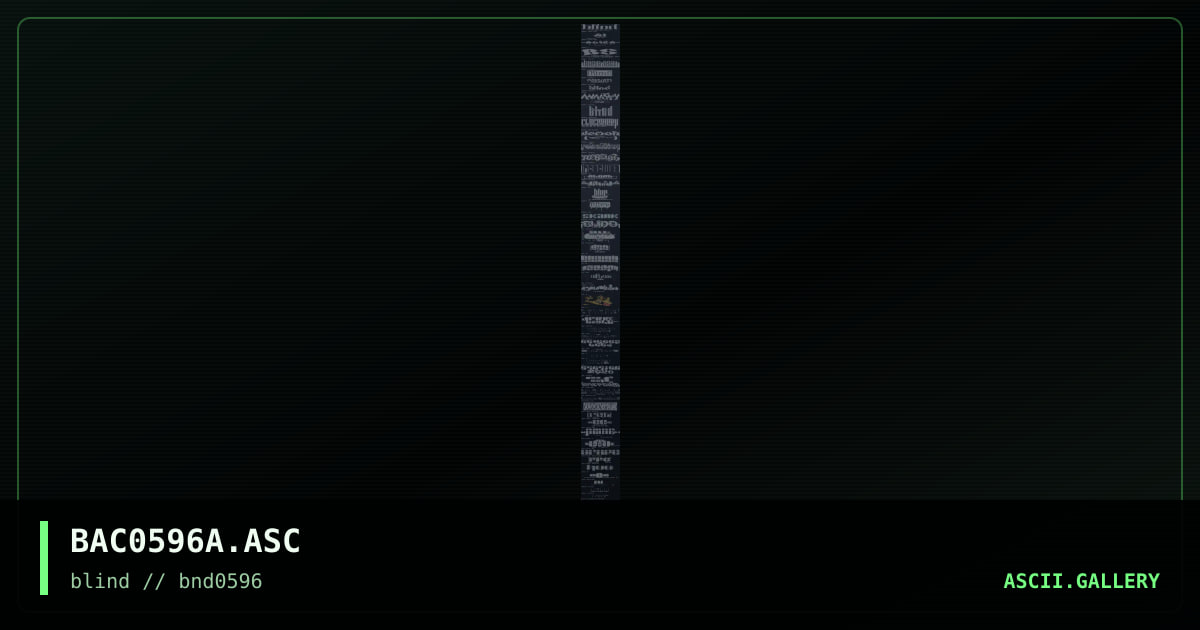 may ascii collection 'a`, by qk, mort, blood, erupt, the illusionist, lord of illusions, allstar, genocide-blind, 1996