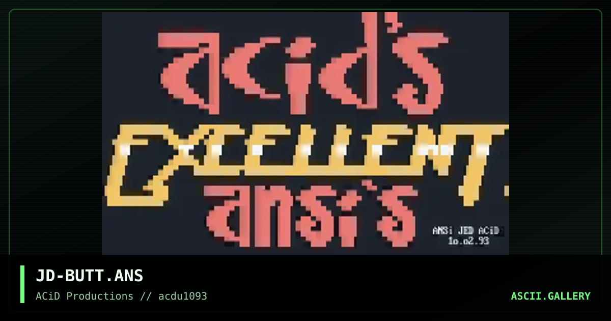 JD-BUTT.ANS, by jed, 1993