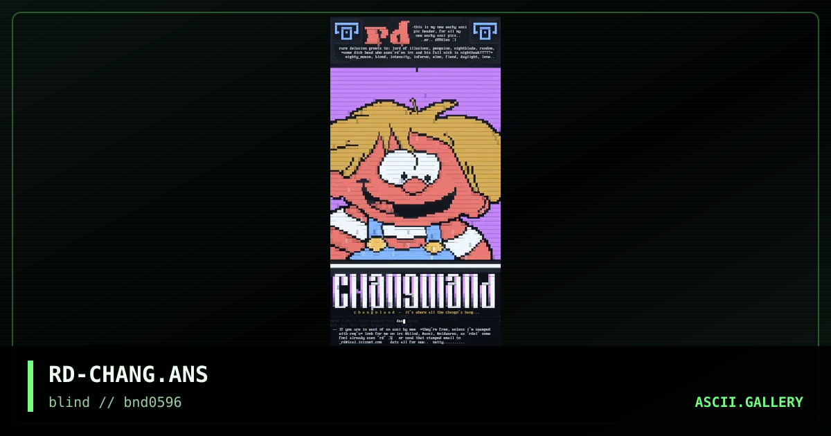 changoland, by rare delusion, 1996