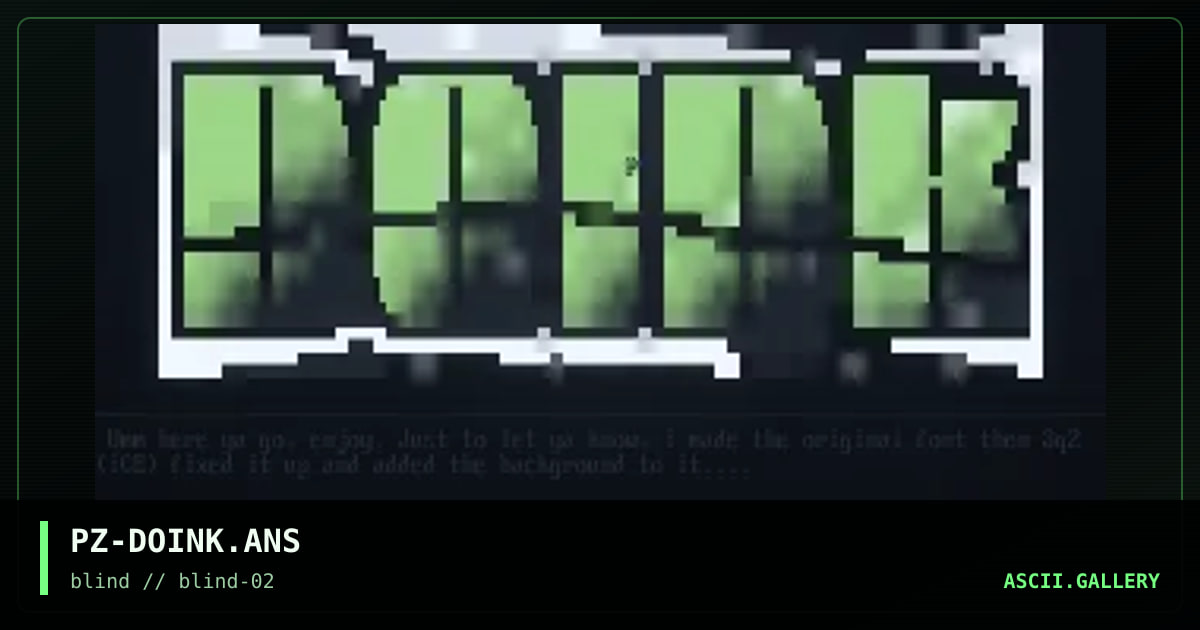 PZ-DOINK.ANS, by puzant, 1996