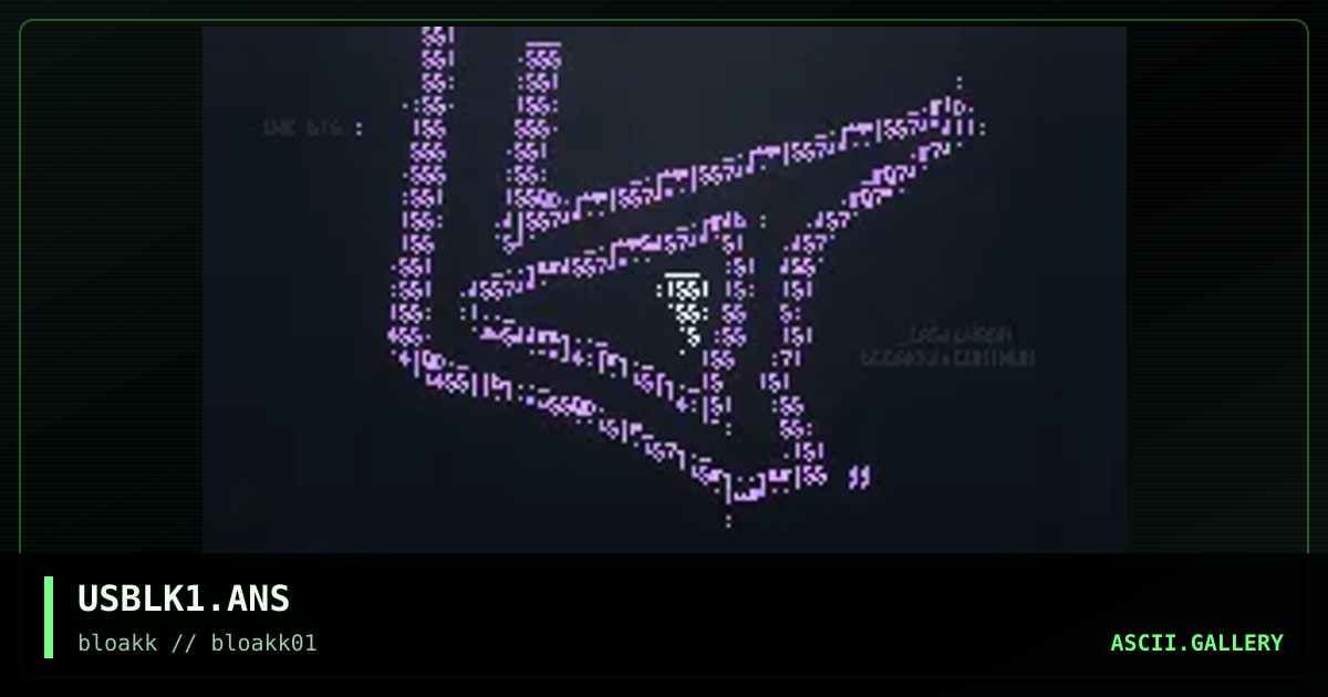 USBLK1.ANS, by absent spinsister, chrom, 1998