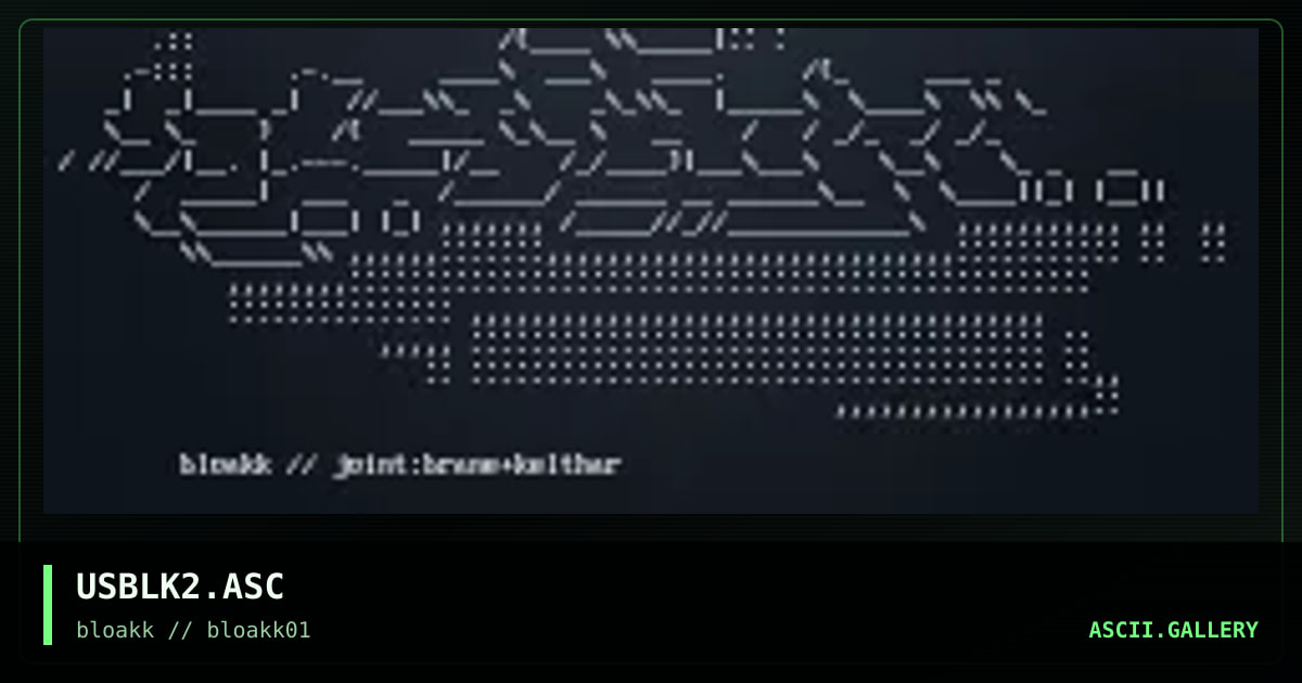 USBLK2.ASC, by brane, kelthar, 1998