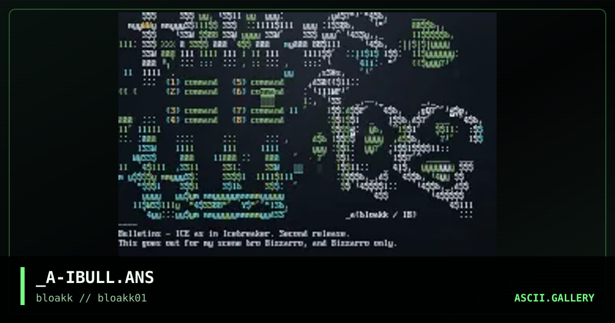 _A-IBULL.ANS, by absent spinsister, 1998