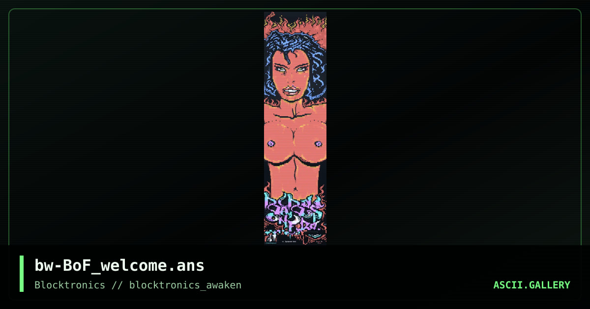 bw-BoF_welcome.ans, by binary walker, 2013