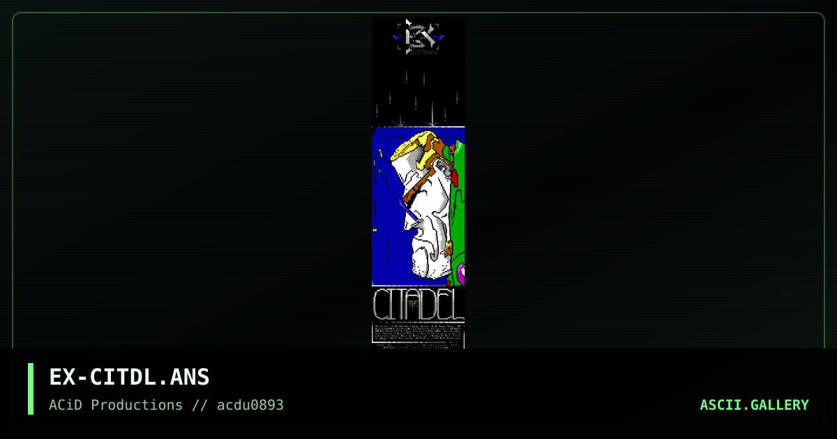 EX-CITDL.ANS, by exile, 1993