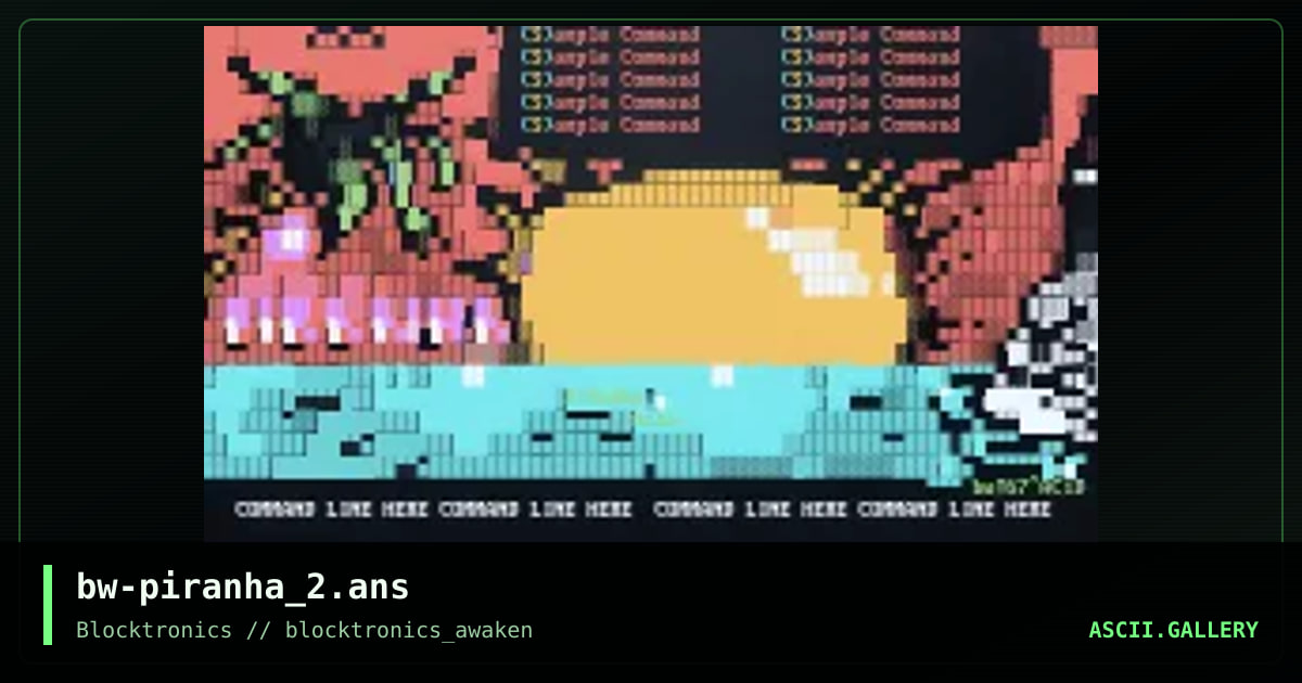 bw-piranha_2.ans, by binary walker, 2013