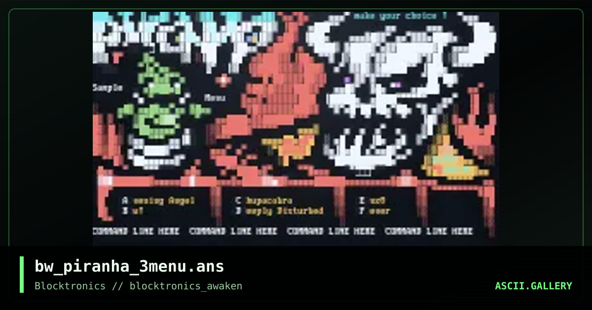 bw_piranha_3menu.ans, by binary walker, 2013