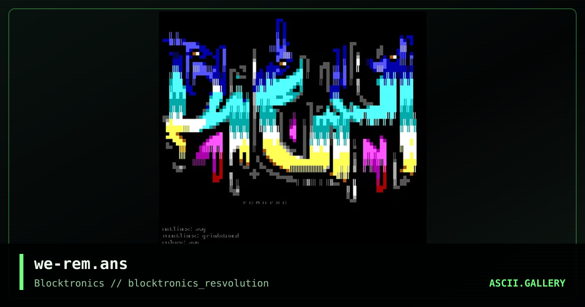 we-rem.ans, by avenging angel, grindstoned, 2008
