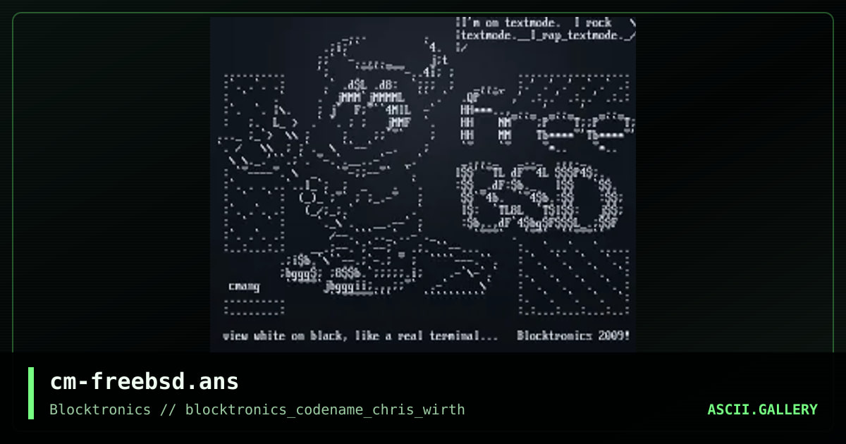 cm-freebsd.ans, by cmang, 2009
