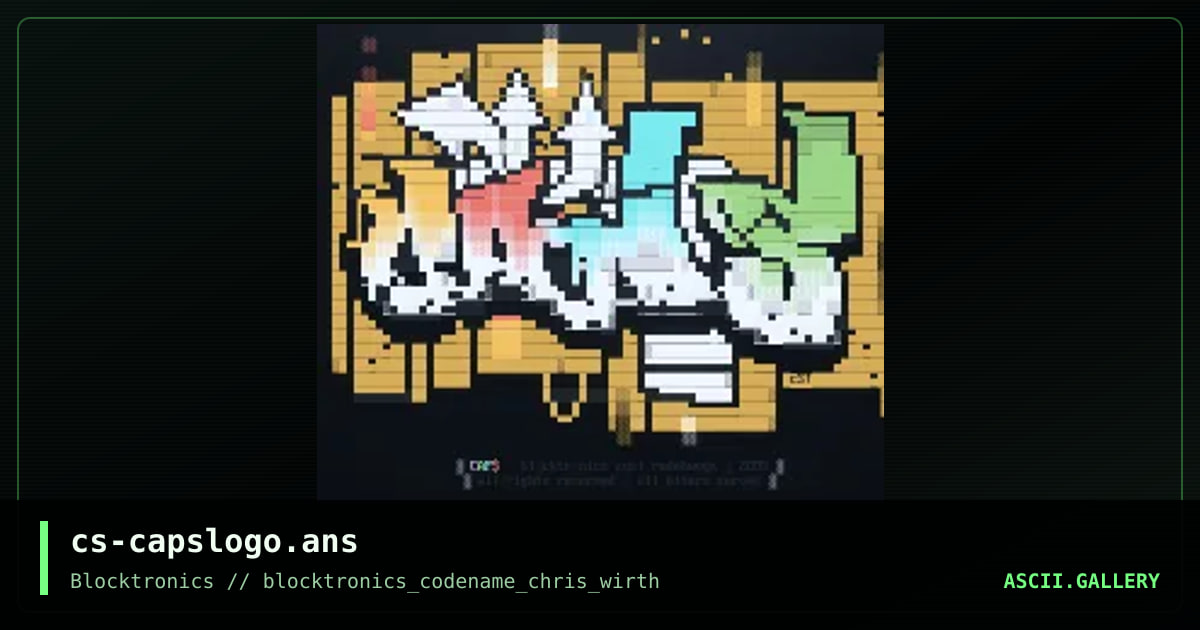 cs-capslogo.ans, by capsone, 2009