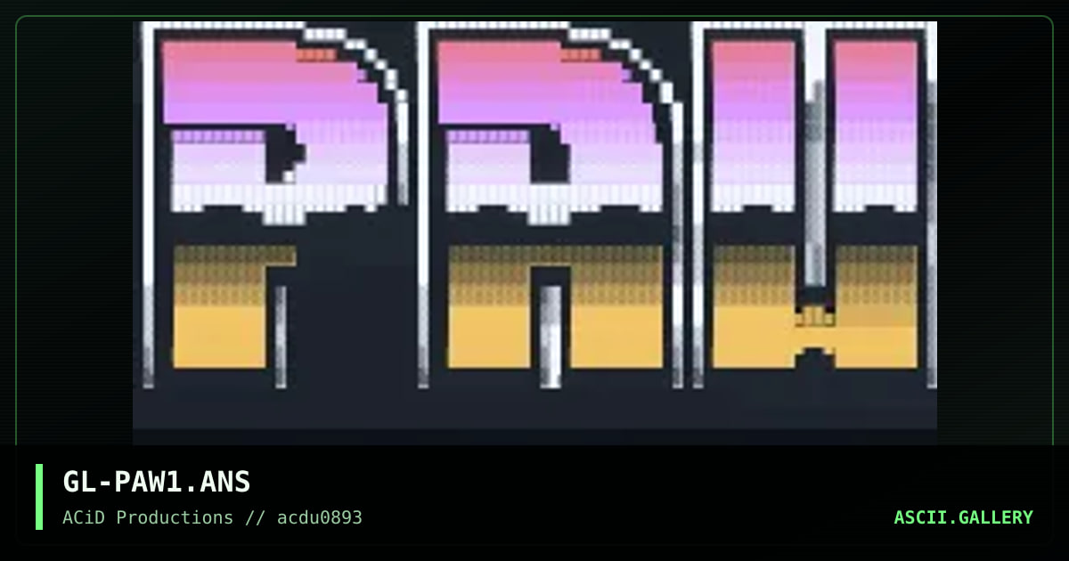 GL-PAW1.ANS, by golgotha, 1993