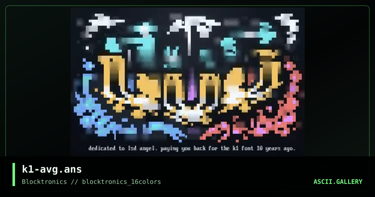 k1-avg.ans, by knocturnal, 2013