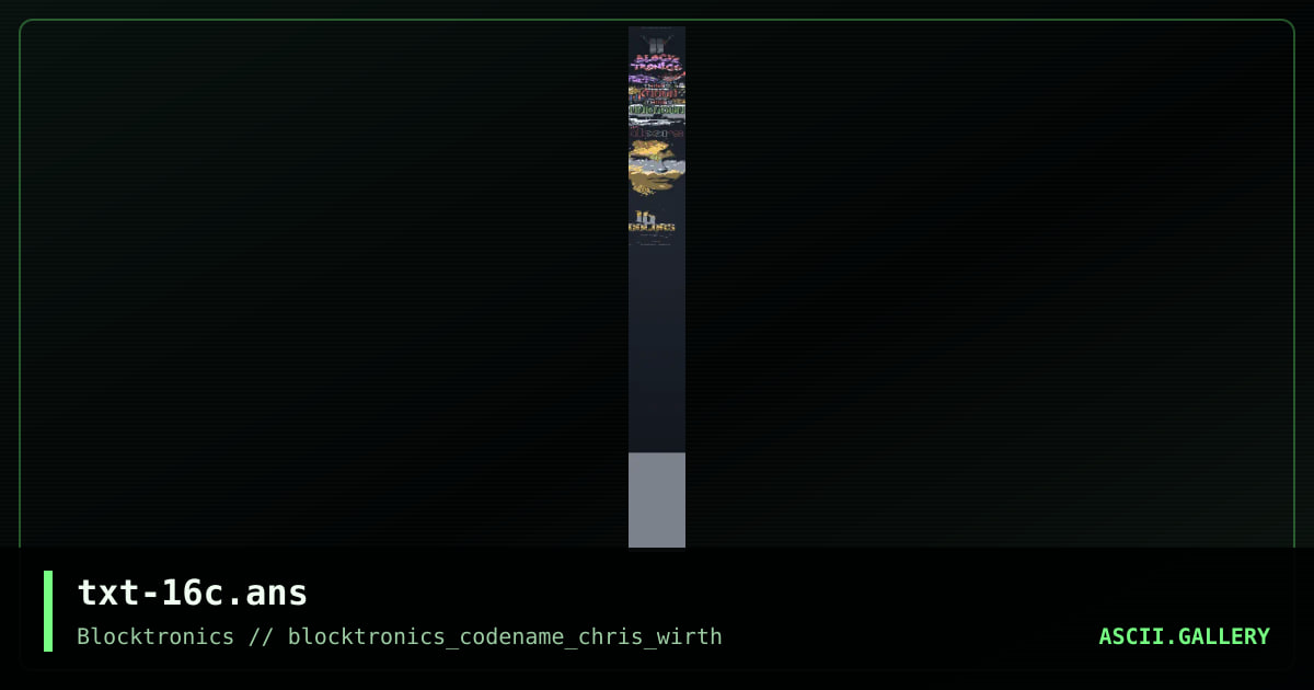 txt-16c.ans, by the textmode exorcist, 2009