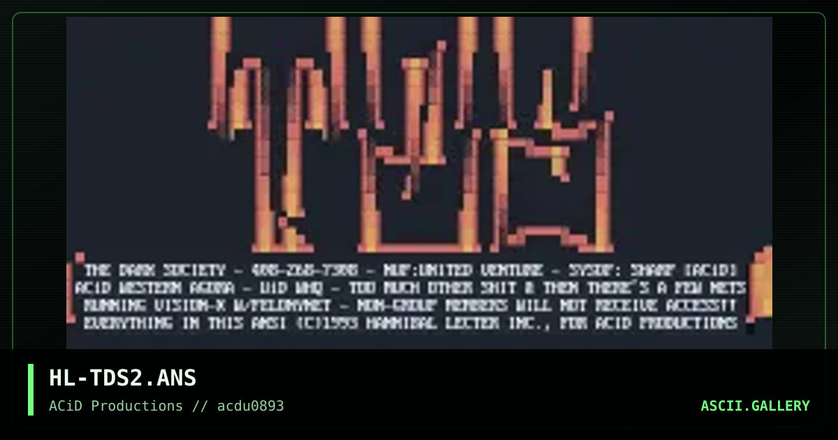 HL-TDS2.ANS, by hannibal lecter, 1993