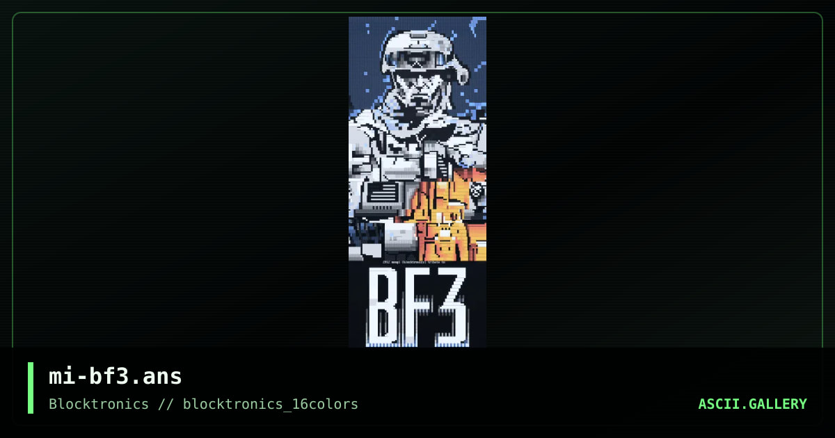 BF3, by mongi, 2013