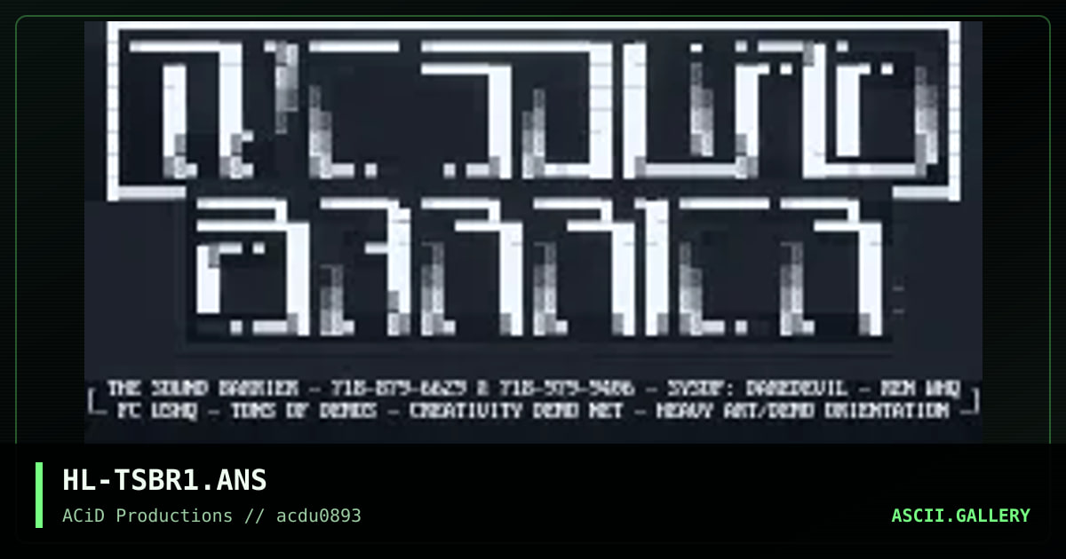 HL-TSBR1.ANS, by hannibal lecter, 1993