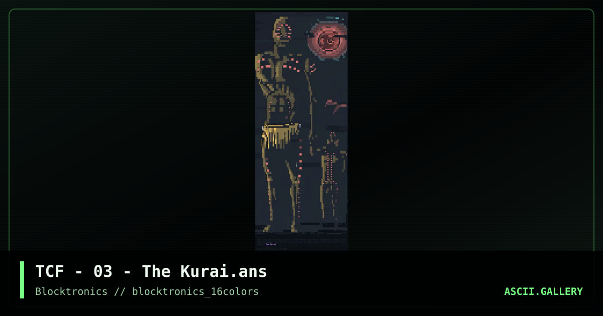 TCF - 03 - The Kurai.ans, by tcf, 2013