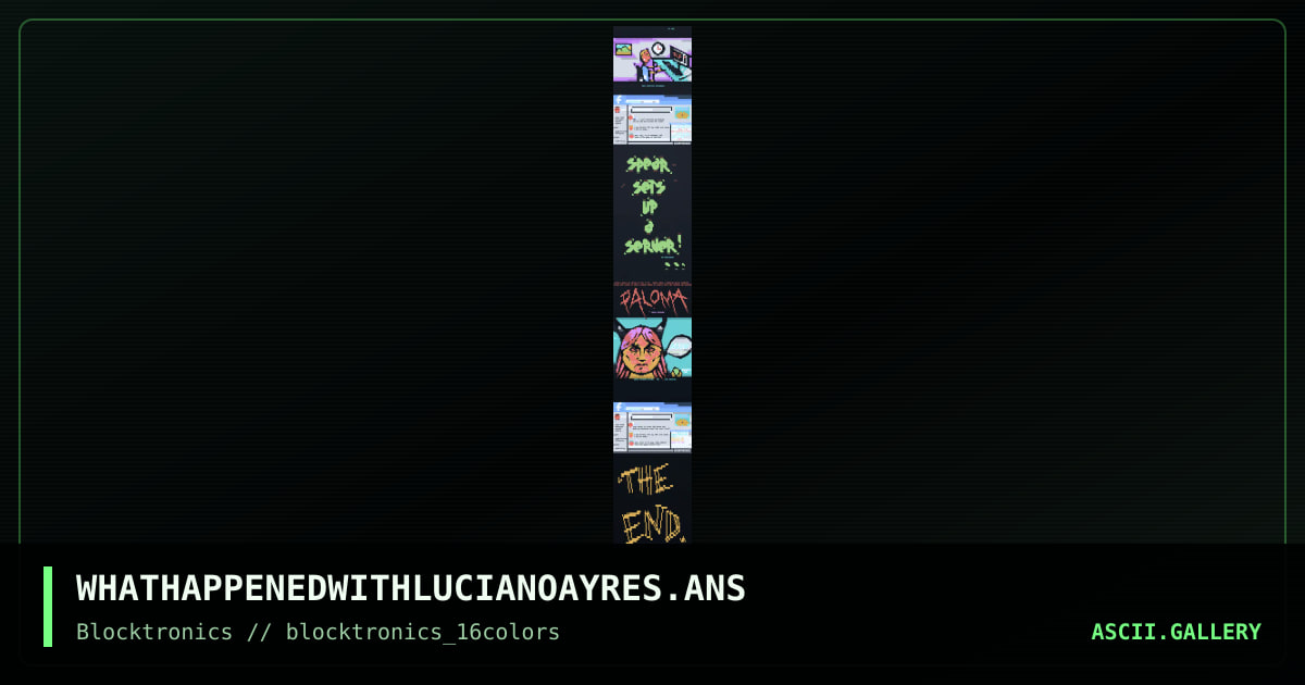 WHATHAPPENEDWITHLUCIANOAYRES.ANS, by blocktronics, 2013