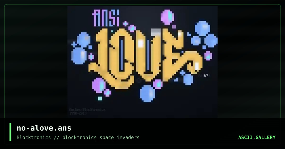 no-alove.ans, by noches, 2013