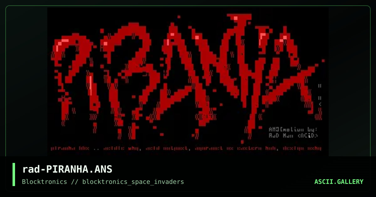 Piranha (ANSImation), by rad man, 2013