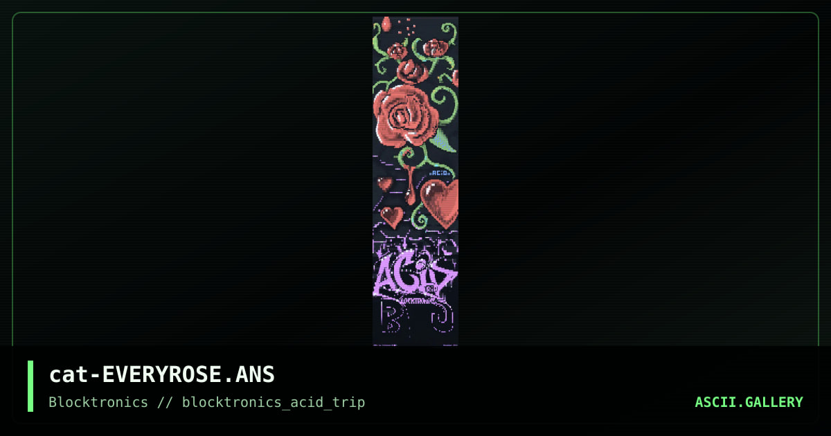 Every Rose, by catbones, radman, iks, 2013