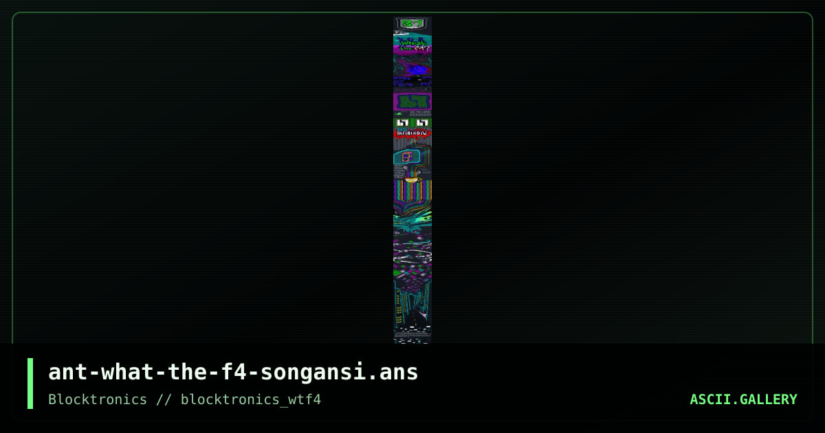 what the f4?, by ant, 2014