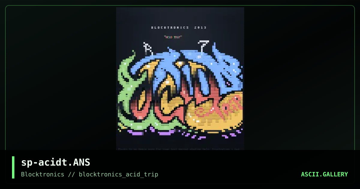 ACiD Trip, by spear, 2013