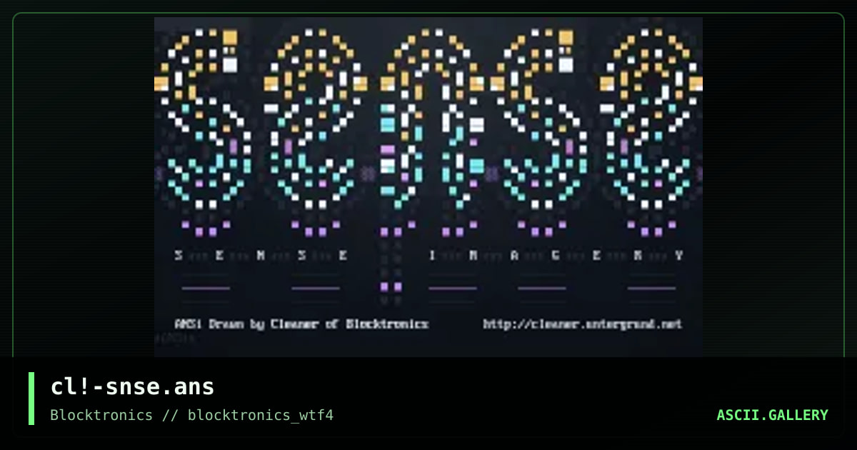 cl!-snse.ans, by cleaner, 2014