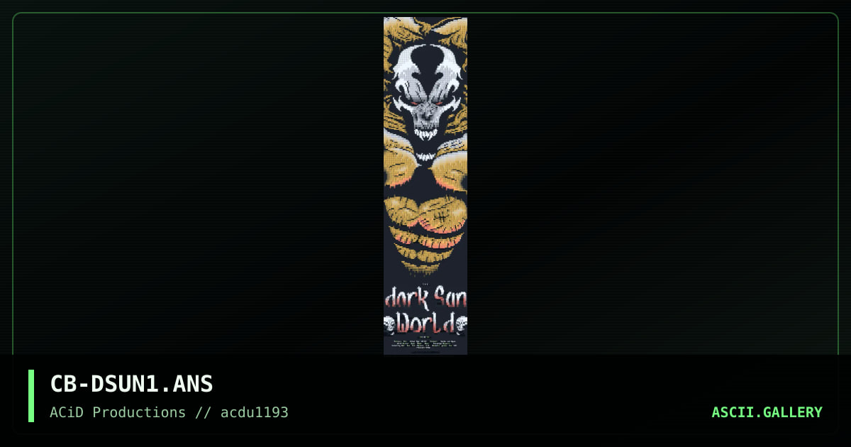 CB-DSUN1.ANS, by crewl blade, 1993