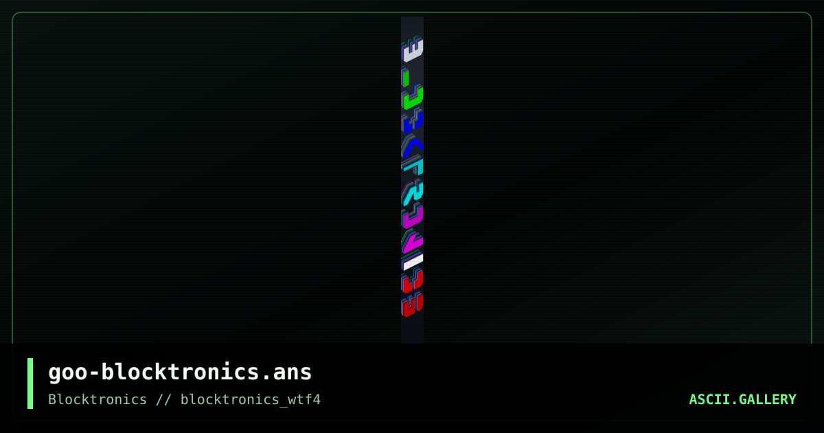 Blocktronics, by goo, mypalgoo, 2014