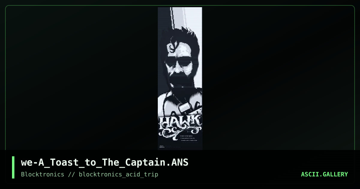 a toast to the captain, by misfit, ungenannt, 2013