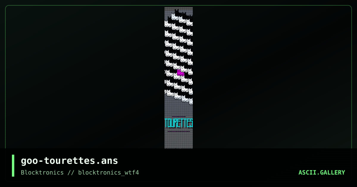 TOURETTES, by mypalgoo, 2014