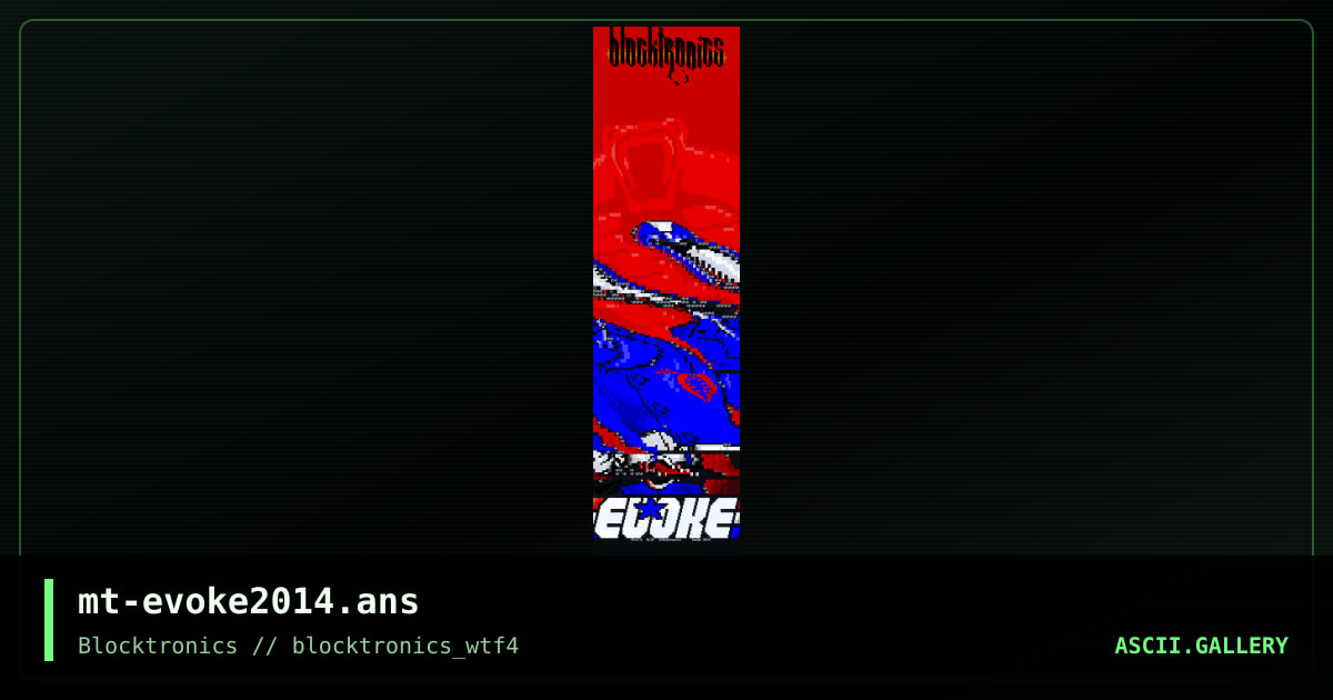 mt-evoke2014.ans, by misfit, 2014
