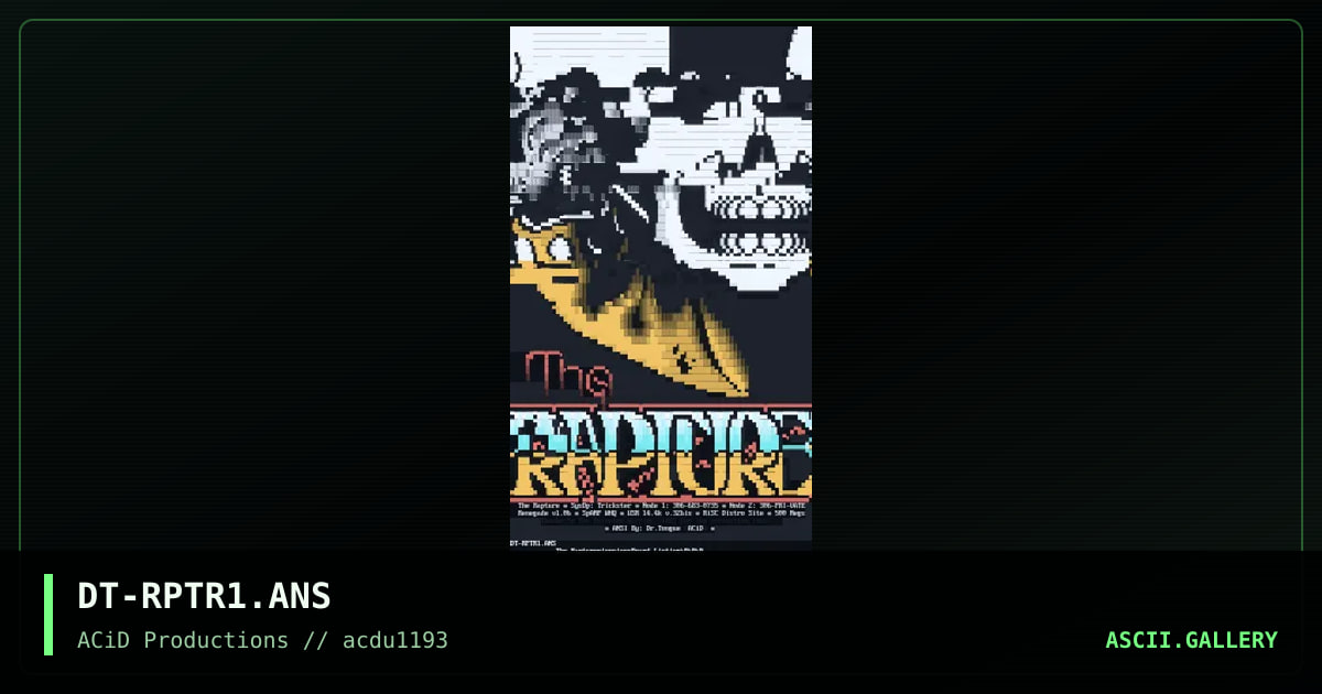 DT-RPTR1.ANS, by dr tongue, 1993