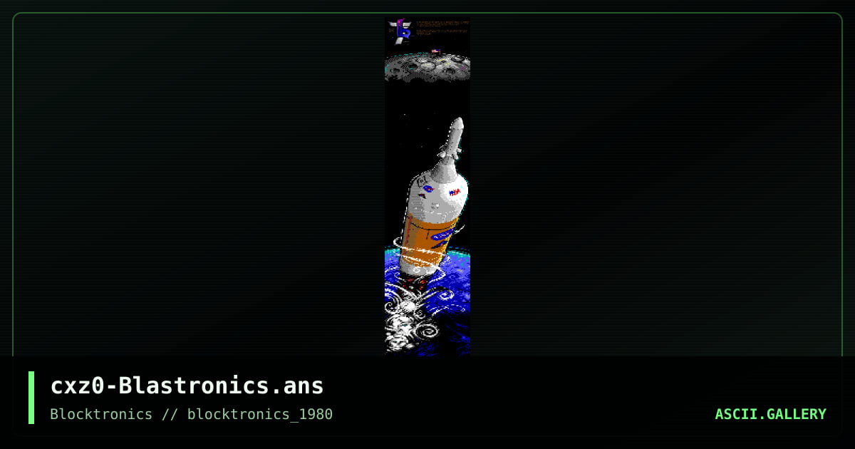 cxz0-Blastronics.ans, by enzo, cyonx, 2014