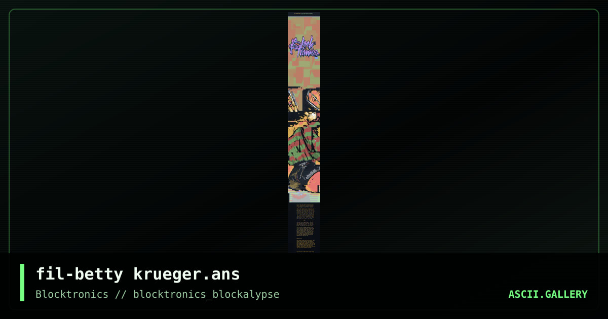 fil-betty krueger.ans, by filth, 2014