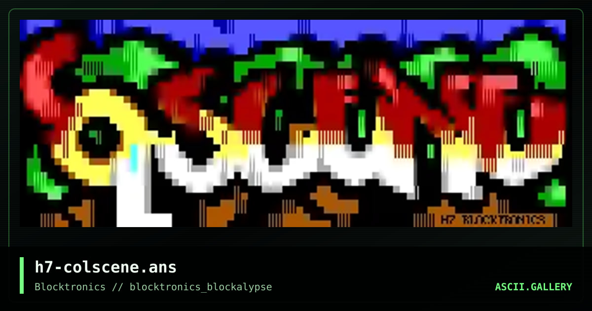 h7-colscene.ans, by h7, 2014
