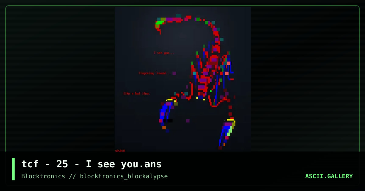 tcf - 25 - I see you.ans, by tcf, 2014