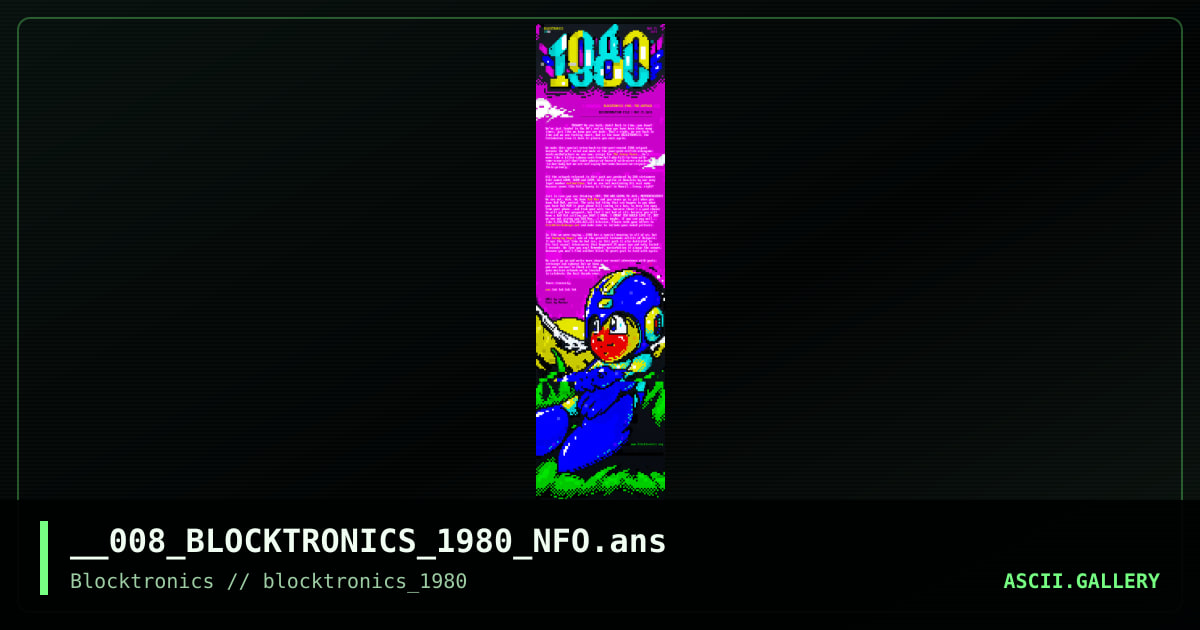 __008_BLOCKTRONICS_1980_NFO.ans, by enzo, noches, 2014