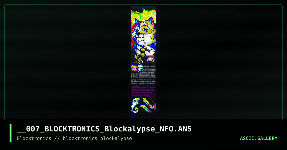 __007_BLOCKTRONICS_Blockalypse_NFO.ANS, by enzo, avenging angel, 2014
