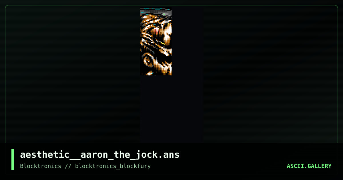 aesthetic__aaron_the_jock.ans, by aesthetic, 2015
