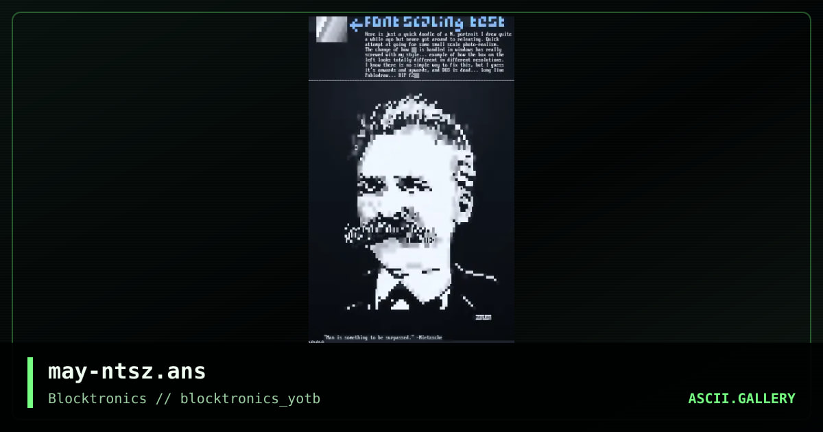 Nietzsche, by maytag, 2015