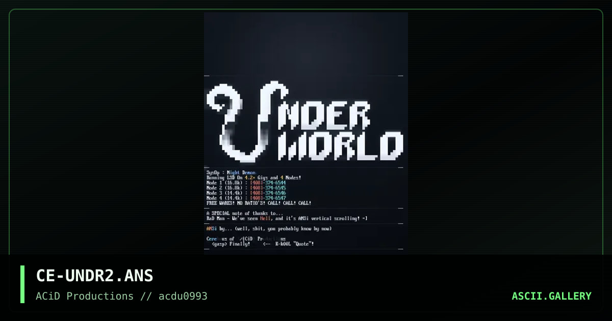 CE-UNDR2.ANS, by cerebrus, 1993