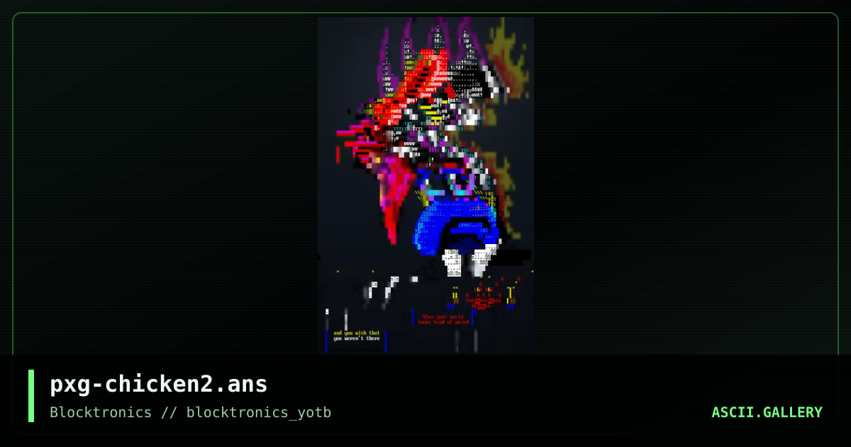 pxg-chicken2.ans, by pixel goth, 2015